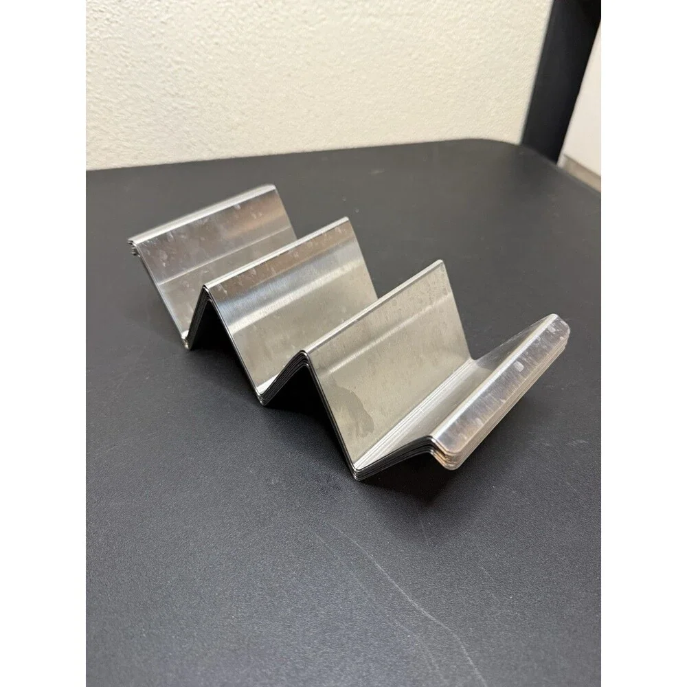 Taco Holder Stand 4 Packs - Stainless Steel Taco Rack Truck Tray Style Oven Safe